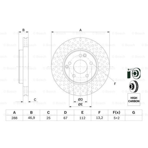 Гальмівний диск Bosch 0 986 478 624