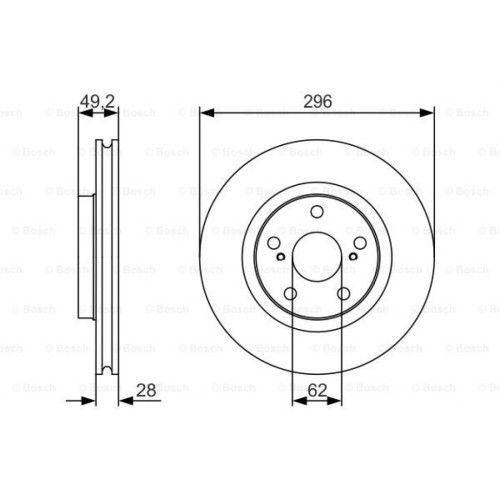 Гальмівний диск Bosch 0 986 479 S22