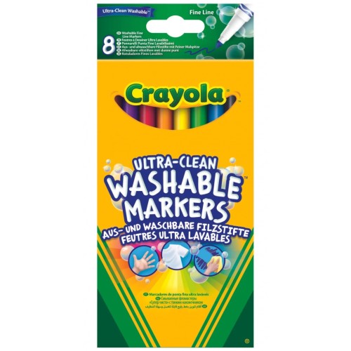 Фломастери Crayola Набір Ultra-Clean Washable тонка лінія 8 шт (256351.012)