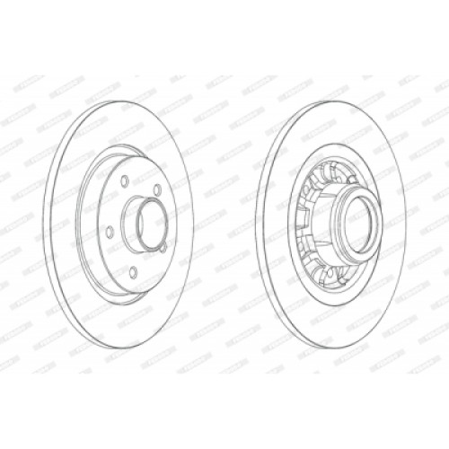 Гальмівний диск FERODO DDF1734-1