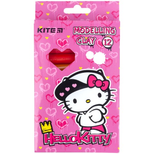 Пластилін Kite Hello Kitty воск. 12 кол. 200 г (HK21-086)