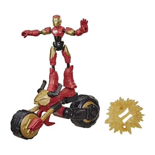 Фігурка Hasbro Avengers Bend and flex 2 в 1 Залізна людина на мотоциклі (F0244)