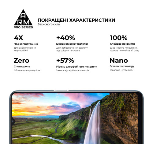 Скло захисне Armorstandart Pro OPPO A16 Black (ARM61019)