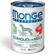 Консерви для собак Monge Dog Fruit Monoprotein кролик з яблуками 400 г (8009470014328)