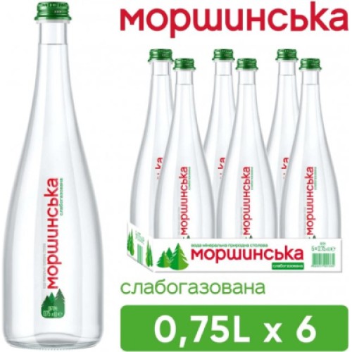 Мінеральна вода Моршинська Преміум 0.75 сл/газ скл. з декором (4820017001311)