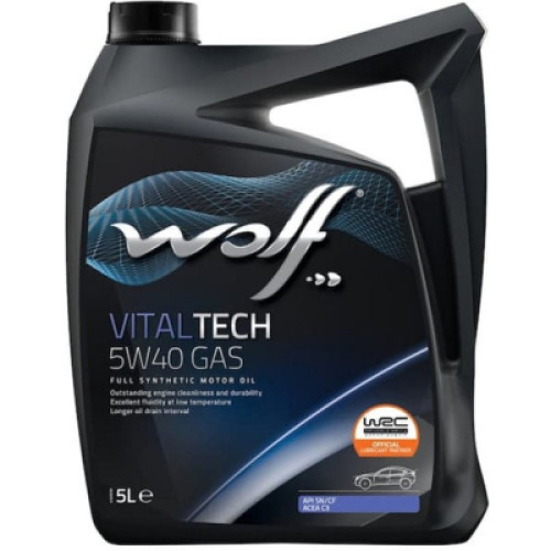 Моторна олива Wolf VITALTECH 5W40 GAS 5л (8326097)