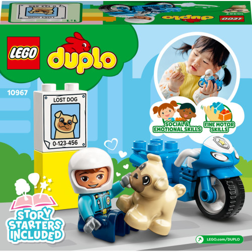 Конструктор LEGO DUPLO Town Поліцейський мотоцикл 5 деталей (10967)