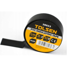 Ізоляційна стрічка Tolsen 19 мм х 9.2 м чорна 0.13 мм (38023)
