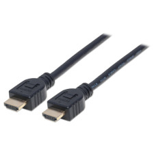 Кабель мультимедійний HDMI to HDMI 1.0m V1.4 CL3 Manhattan Intracom (353922)