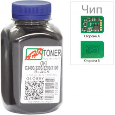 Тонер OKI C3400/3300, 110г Black+chip AHK (1502693)