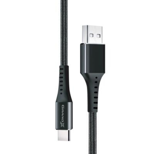 Дата кабель USB 2.0 AM to Type-C 1.2m Black Grand-X (FC-12B)