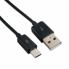 Дата кабель USB 2.0 AM to Micro 5P 2.0m Fabric Premium black REAL-EL (EL123500048)