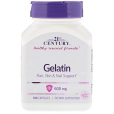 Вітамінно-мінеральний комплекс 21st Century Желатин, Gelatin, 600 мг, 100 капсул (CEN-22663)