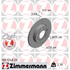 Гальмівний диск ZIMMERMANN 100.1248.20