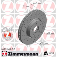 Гальмівний диск ZIMMERMANN 400.3664.52