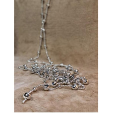 Прикраса декоративна Jumi гірлянда намисто диско 4м х 14мм, пластик, срібло (5900410426542)