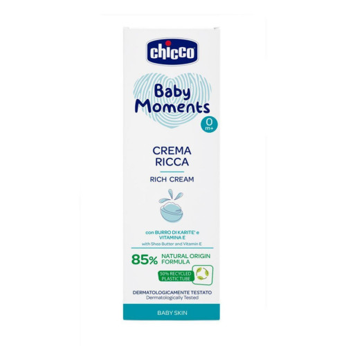 Дитячий крем Chicco поживний Baby Moments, 100 мл (10596.00)