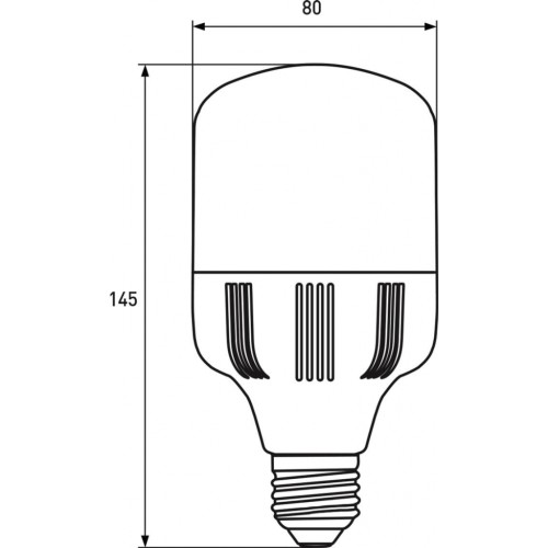 Лампочка EUROELECTRIC Plastic 20W E27 4000K 220V (LED-HP-20274(P))