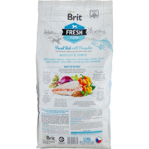 Сухий корм для собак Brit Fresh Fish/Pumpkin Adult Large 12 кг (8595602530779)