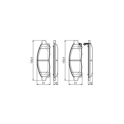 Гальмівні колодки Bosch 0 986 494 268