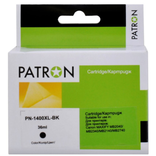 Картридж Patron Canon PGI-1400BK XL (9185B001) 1200 арк (PN-1400XL-BK)