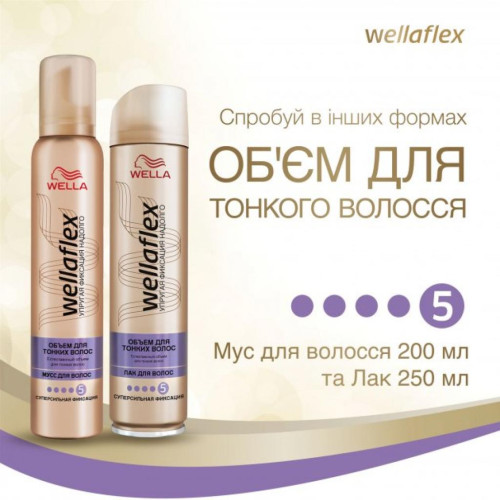 Лак для волосся WellaFlex Об'єм для тонкого волосся суперсильної фіксації 75 мл (8699568541579)