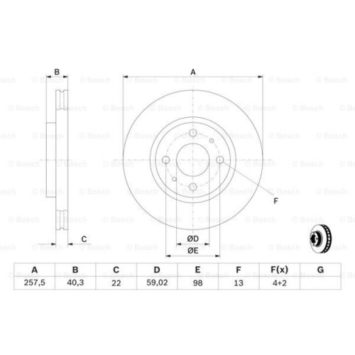 Гальмівний диск Bosch 0 986 478 639