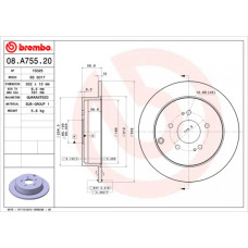 Гальмівний диск Brembo 08.A755.20