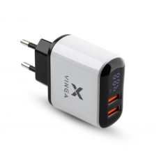 Зарядний пристрій Vinga PD Type-C 20W Charger white (VWCPDC)