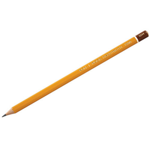 Олівець графітний Koh-i-Noor 10H без гумки корпус Жовтий (1500.10H)