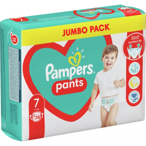 Підгузки Pampers трусики Pants Giant Plus Розмір 7 (17+ кг) 38 шт. (8006540069387)