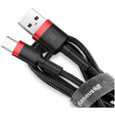 Дата кабель USB 2.0 AM to Type-C 0.5m 3A red-black Baseus (CATKLF-A91)
