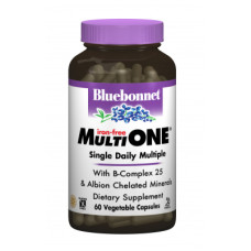 Мультивітамін Bluebonnet Nutrition Мультивітаміни без заліза, MultiONE, 60 гелевих капсул (BLB0146)