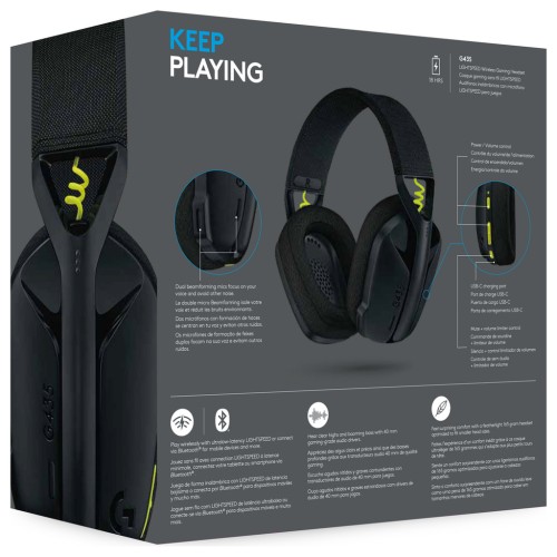 Навушники Logitech G435 Lightspeed Wireless Gaming Headset Black (981-001050)