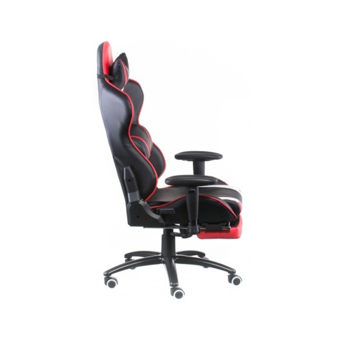 Крісло ігрове Special4You ExtremeRace black/red/white with footrest (E6460)