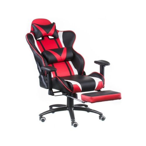 Крісло ігрове Special4You ExtremeRace black/red/white with footrest (E6460)