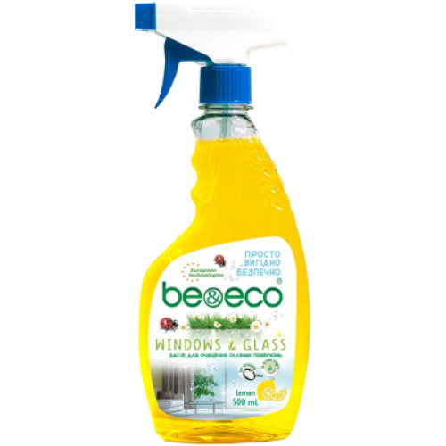 Засіб для миття вікон Be&Eco Лимон 500 мл (4820168433443)