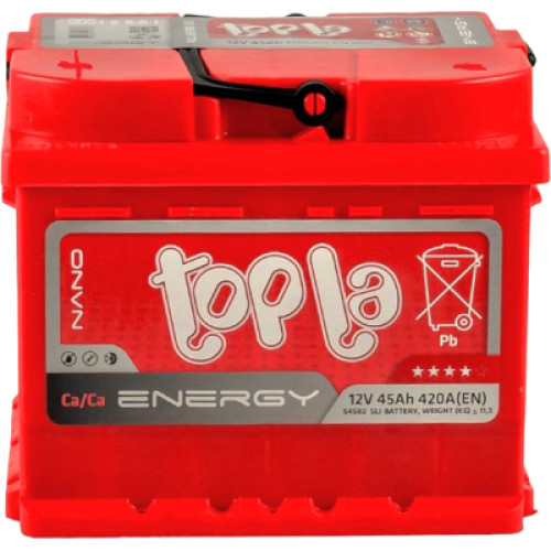 Акумулятор автомобільний Topla 45 Ah/12V Energy (108 345)