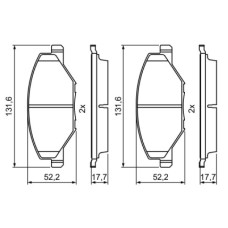 Гальмівні колодки Bosch 0 986 495 390