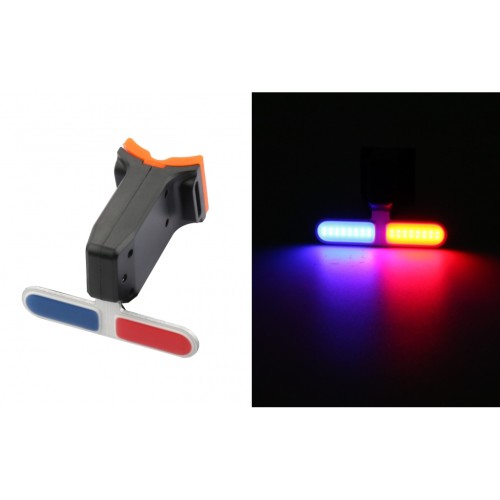 Задня велофара Velotrade Police BC-TL5454 LED USB (LTSS-026)