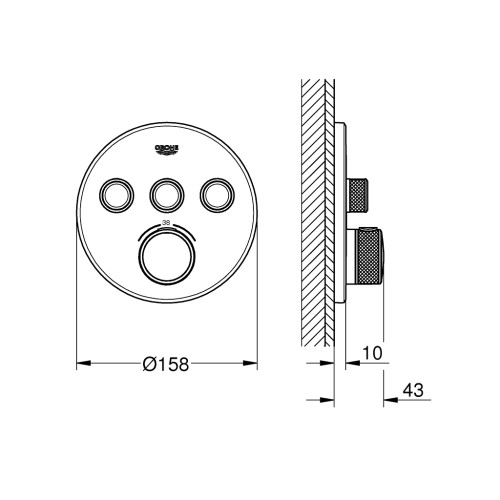 Термостатичний змішувач Grohe GRT SmartControl (29121000)