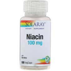 Вітамін Solaray Ніацин, 100 Мг, 100 капсул (SOR-04359)