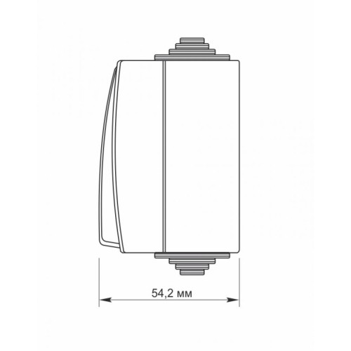 Кнопка дзвінка Videx VIDEX BINERA IP65 Кнопка звонка серая (VF-BNW11DB-G) (VF-BNW11DB-G)