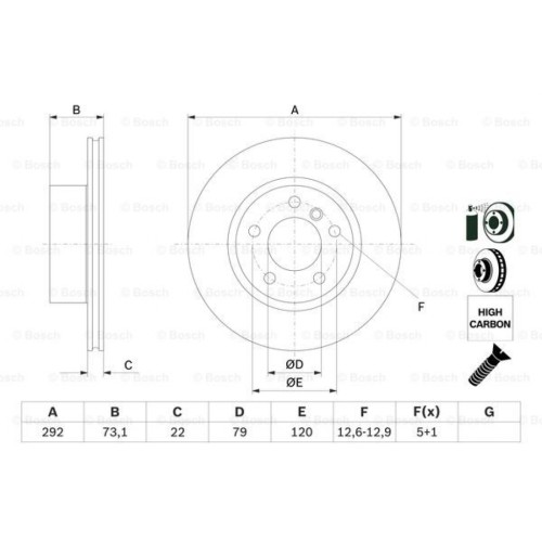 Гальмівний диск Bosch 0 986 479 214