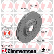 Гальмівний диск ZIMMERMANN 100.1249.52