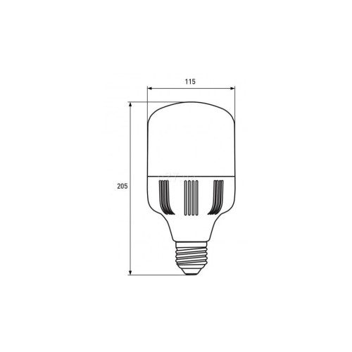 Лампочка EUROELECTRIC Plastic 40W E27 6500K 220V (LED-HP-40276(P))