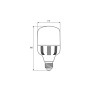 Лампочка EUROELECTRIC Plastic 40W E27 6500K 220V (LED-HP-40276(P))