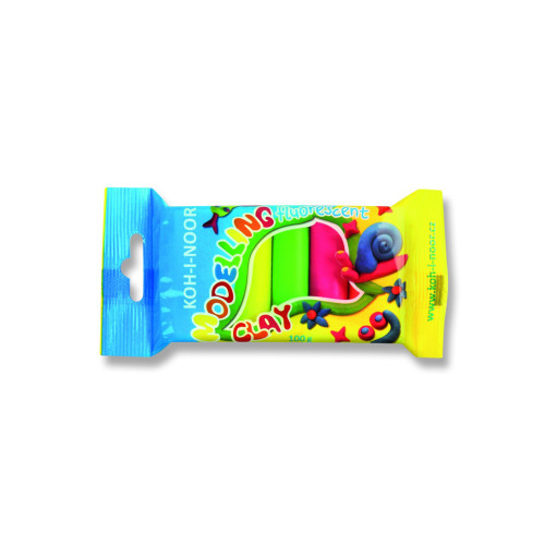 Пластилін Koh-i-Noor Fluorescent 5 кольорів 100 г (01315S0502PS)
