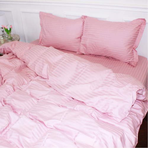 Постільна білизна MirSon Satin Stripe 30-0007 Pink 160х220 полуторний Євро (2200005249864)