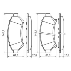 Гальмівні колодки Bosch 0 986 424 466